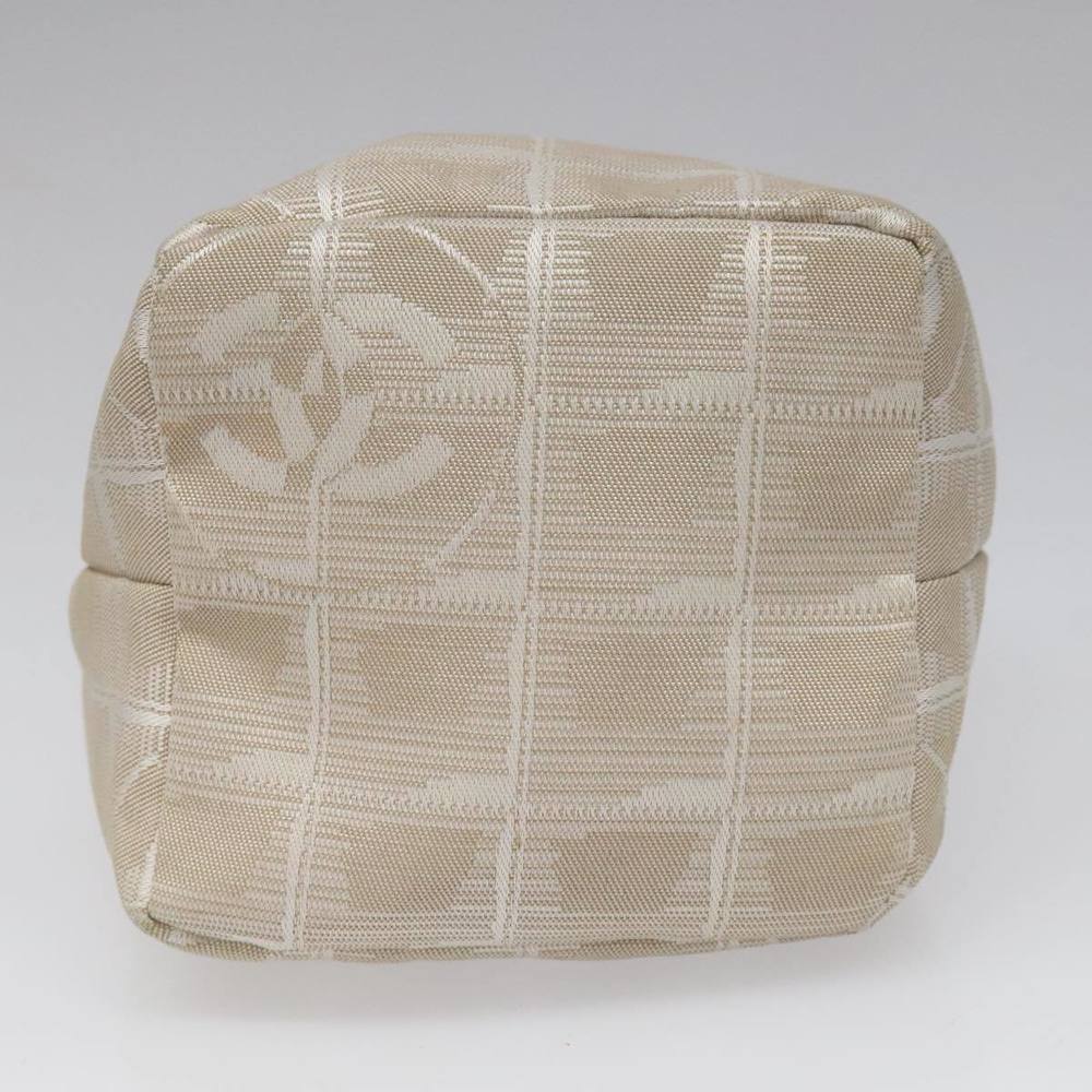 CHANEL New Travel Line Purse Pouch Nylon Beige CC Auth yk17133 - Picture 5 of 16